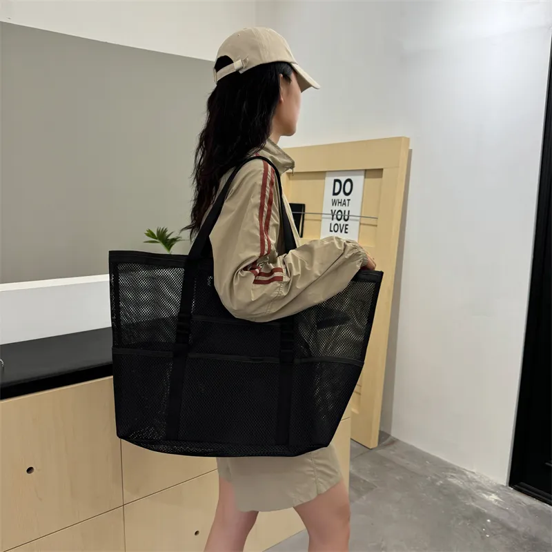 Deli Bear Oxford Shoulder Bag Regular Women's Black/Pink/Orange/Gray/Khaki-1