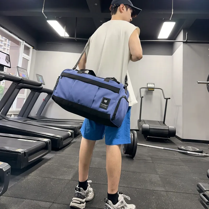 Deli Bear Nylon Gym Bag Unisex Black/Pink/Gray/Red/Yellow/Blue/Turquoise-28