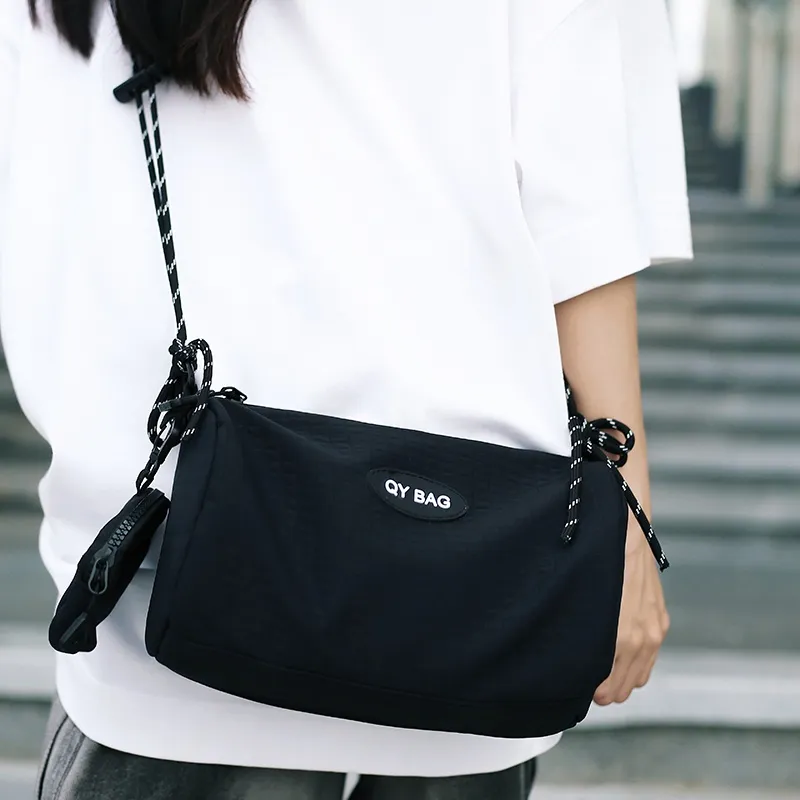 Tong Tong Rabbit Nylon Shoulder Bag Unisex Multicolor-4
