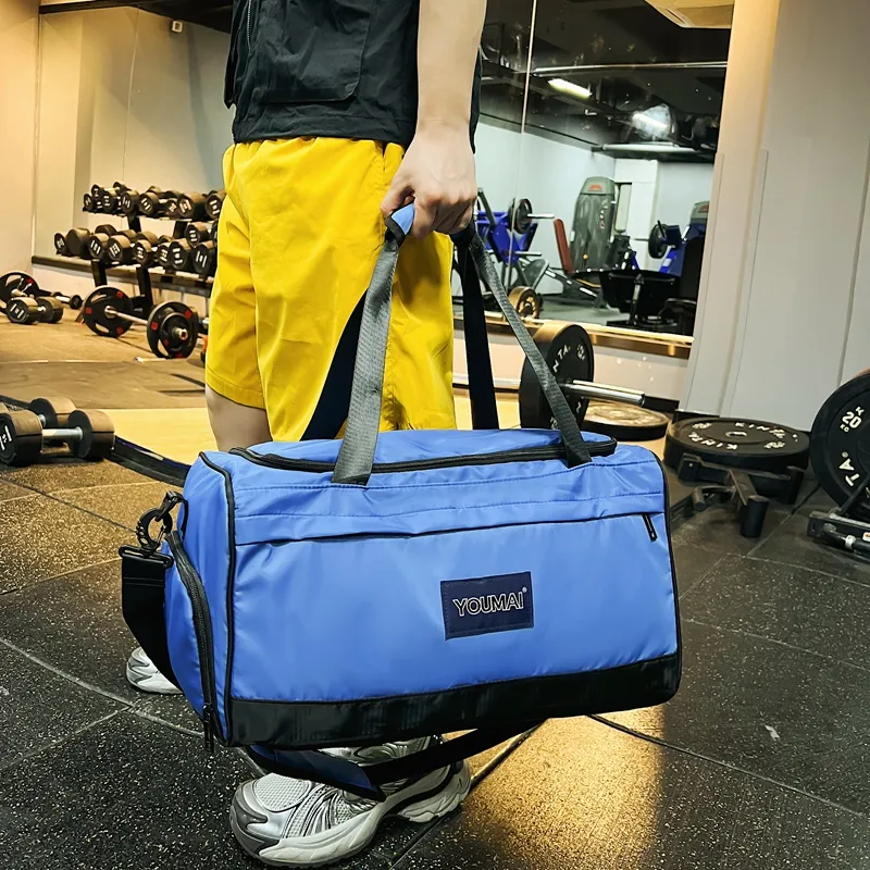 Deli Bear Nylon Gym Bag Unisex Black/Pink/Red/Khaki/Blue/Army Green/Gray-20