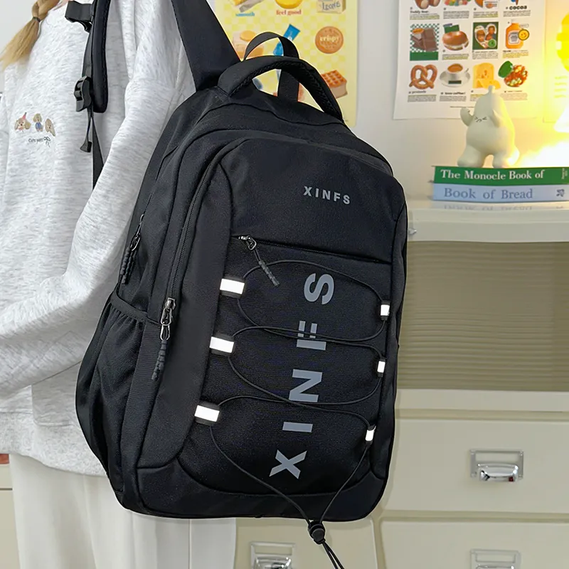 Tong Tong Rabbit Nylon Backpack Unisex Gray/Black-9
