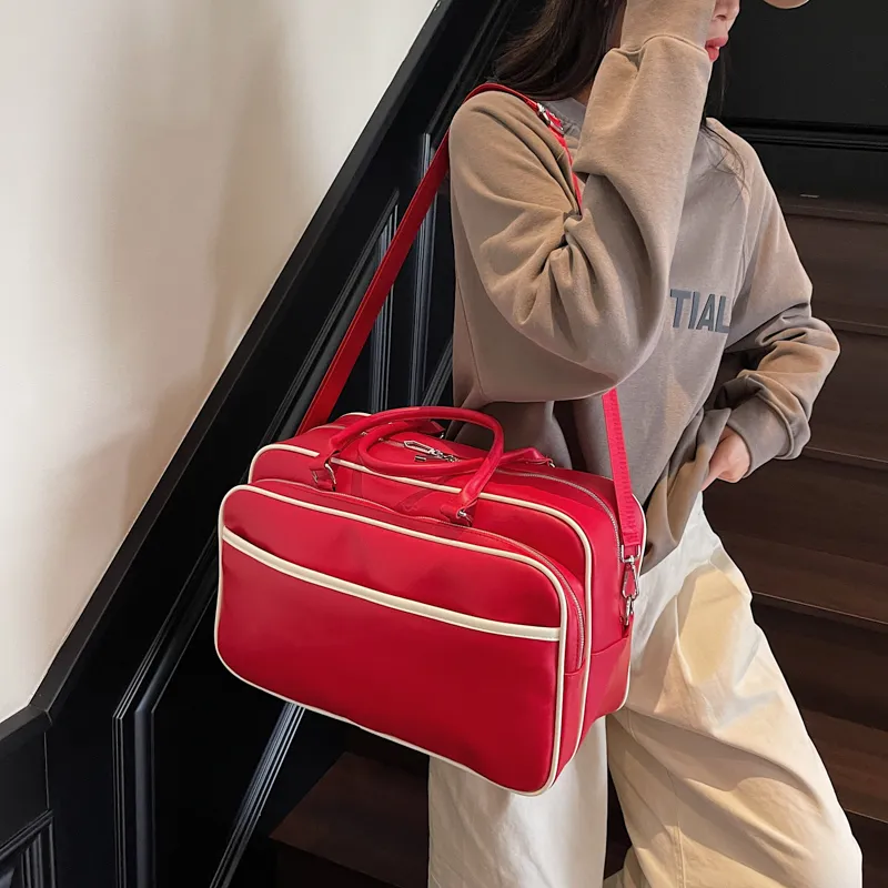 OUZIHUANG PU Travel Bag Women's Multicolor-12