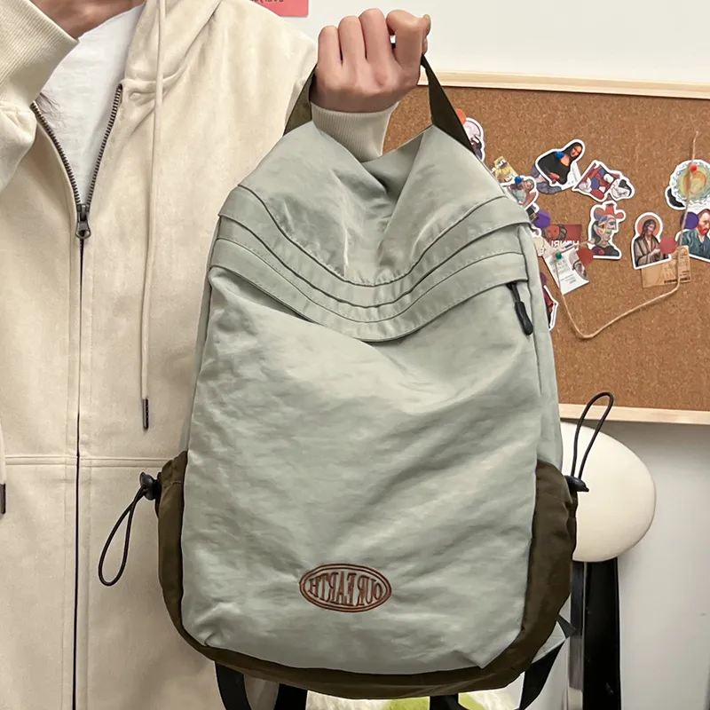 Tong Tong Rabbit Washed Cloth Backpack Unisex Lotus Color/Green-8