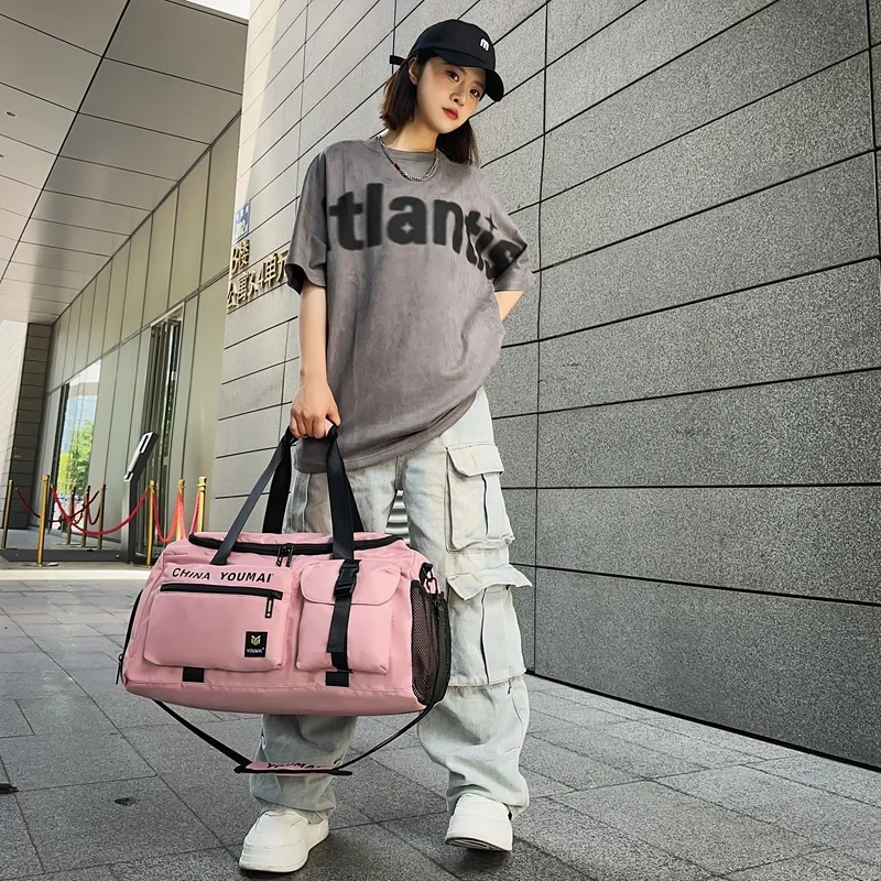 Deli Bear Nylon One Shoulder Travel Bag Unisex Multicolor-8