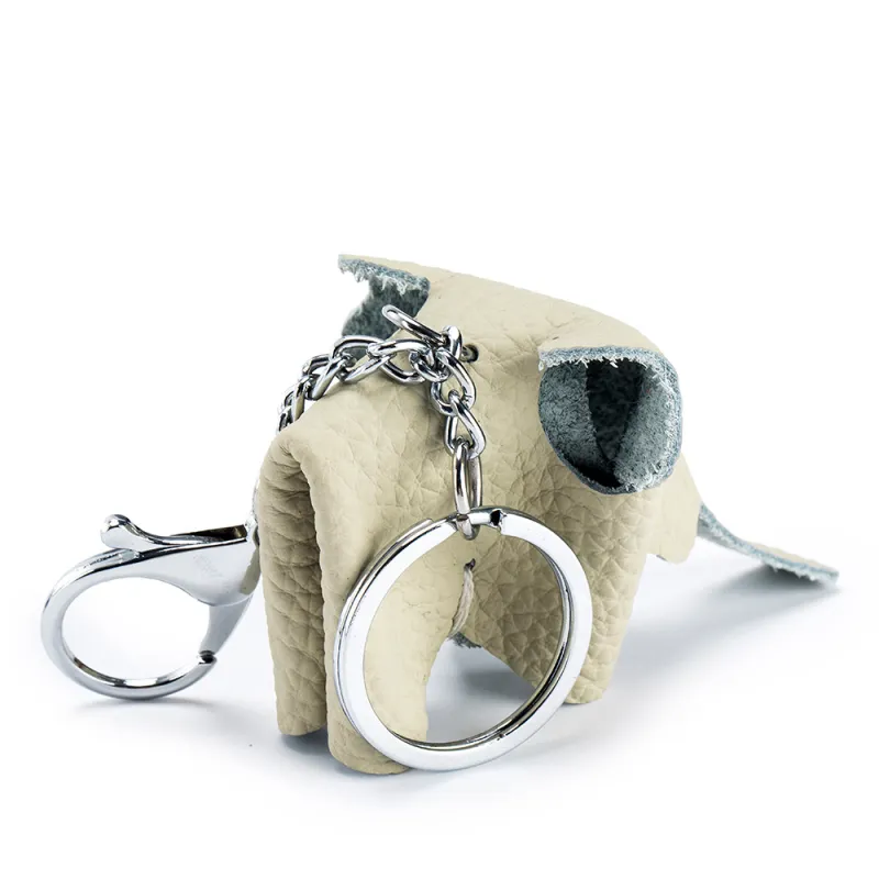 Tong Tong Rabbit Top Grain Cow Leather Keychains Unisex-1