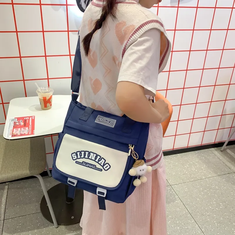 OUZIHUANG Nylon Crossbody Bag Regular Women's Black/Light Blue/Dark Blue/Red/Green/White-6
