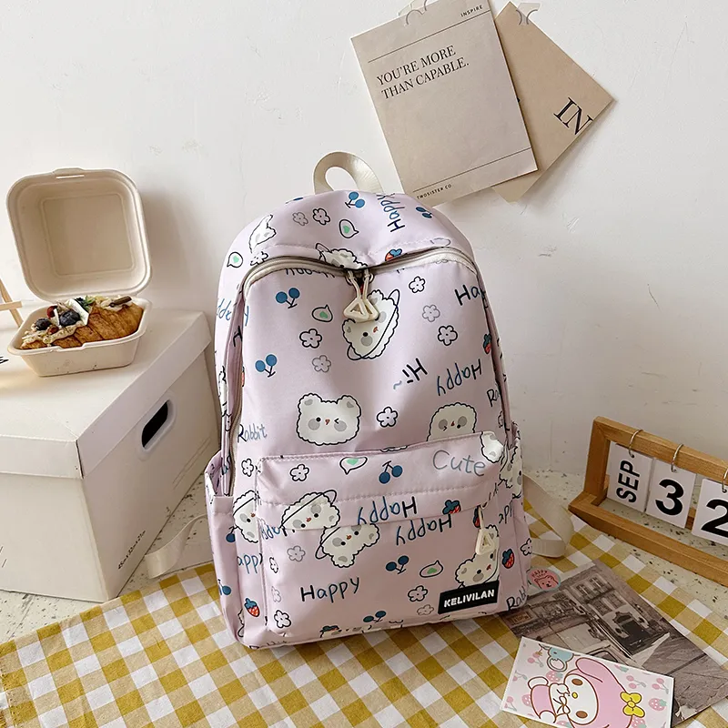 OUZIHUANG Nylon Backpack Women's Multicolor-1