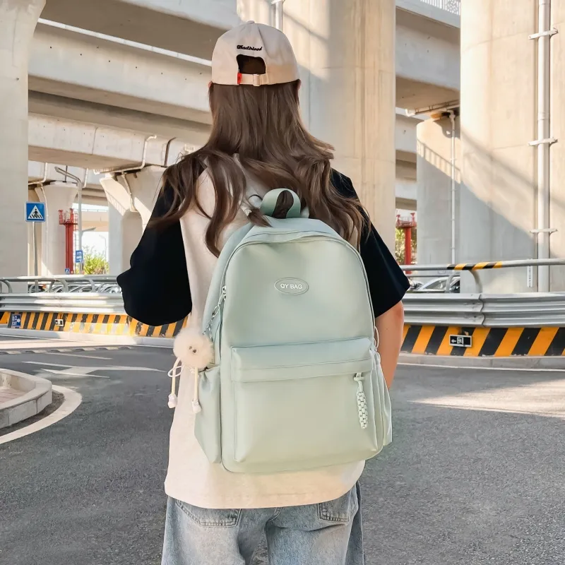 Tong Tong Rabbit Nylon Backpack Large Size Unisex Multicolor-15