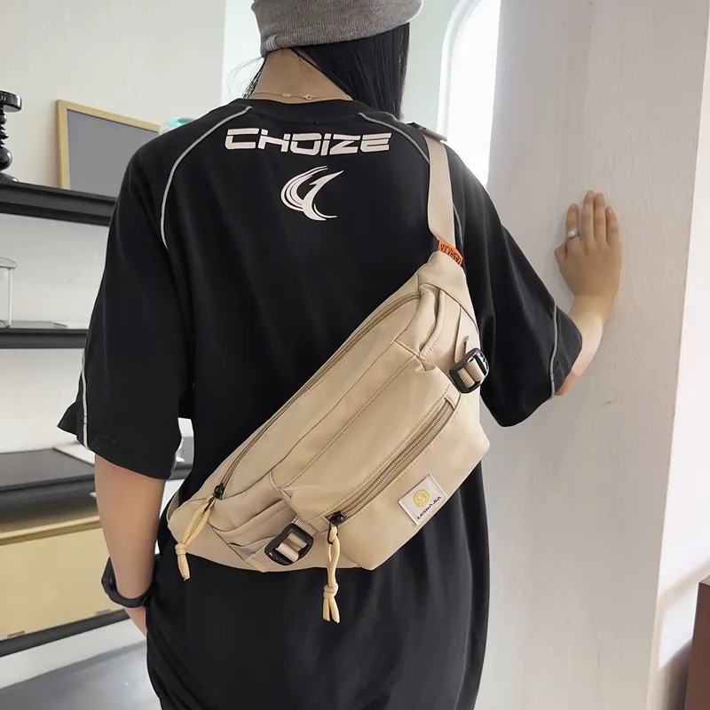 OUZIHUANG Nylon Sling Bag Unisex Multicolor-3
