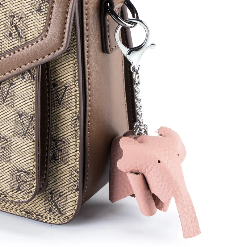 Tong Tong Rabbit Top Grain Cow Leather Keychains Unisex-3