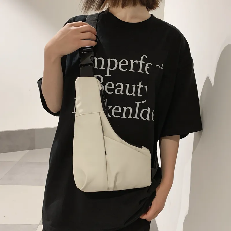 OUZIHUANG Oxford Cell Phone Fanny Pack Sling Bag Shoulder Bag Crossbody Bag Regular Unisex Black/White-1