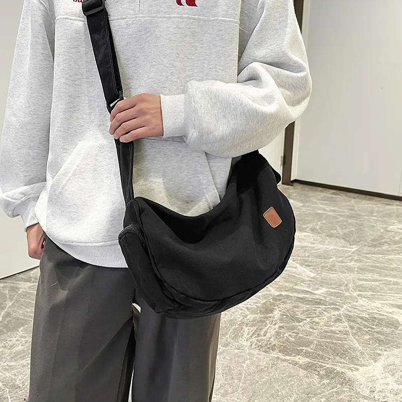 OUZIHUANG Canvas Bag Shoulder Bags Unisex Multicolor-1