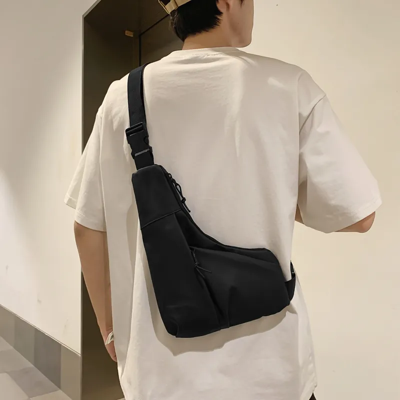 OUZIHUANG Oxford Cell Phone Fanny Pack Sling Bag Shoulder Bag Crossbody Bag Regular Unisex Black/White-11
