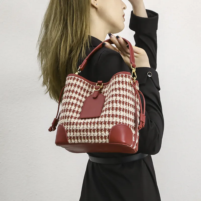 OUZIHUANG Artificial Leather Crossbody One Shoulder Handbag Women's Red-4