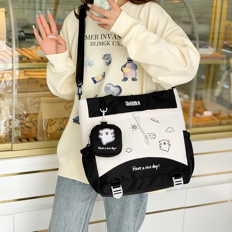 Deli Bear Oxford Tote Bag Shoulder Bag Women's Multicolor-19