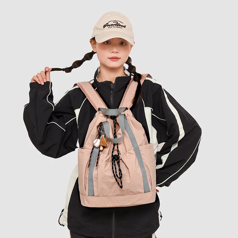 OUZIHUANG Oxford Backpack Regular Unisex Yellow/Pink/Coffee/Black-4