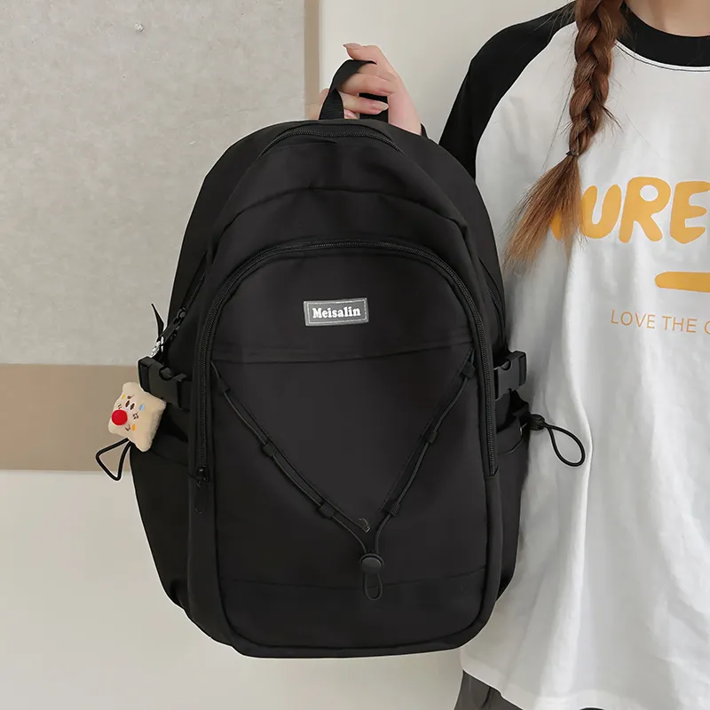 Deli Bear Nylon Backpack Unisex Khaki, Blue, White, Black-18