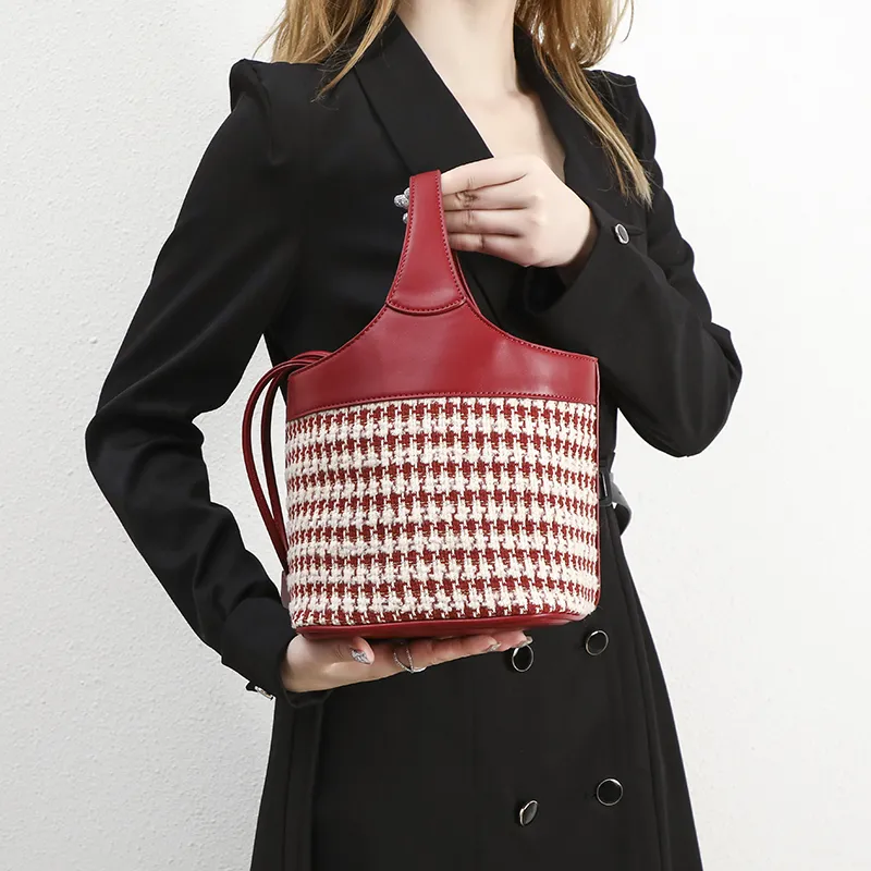 OUZIHUANG Artificial Leather Shoulder Bag, Crossbody Bag, Handbag Women's Red-6