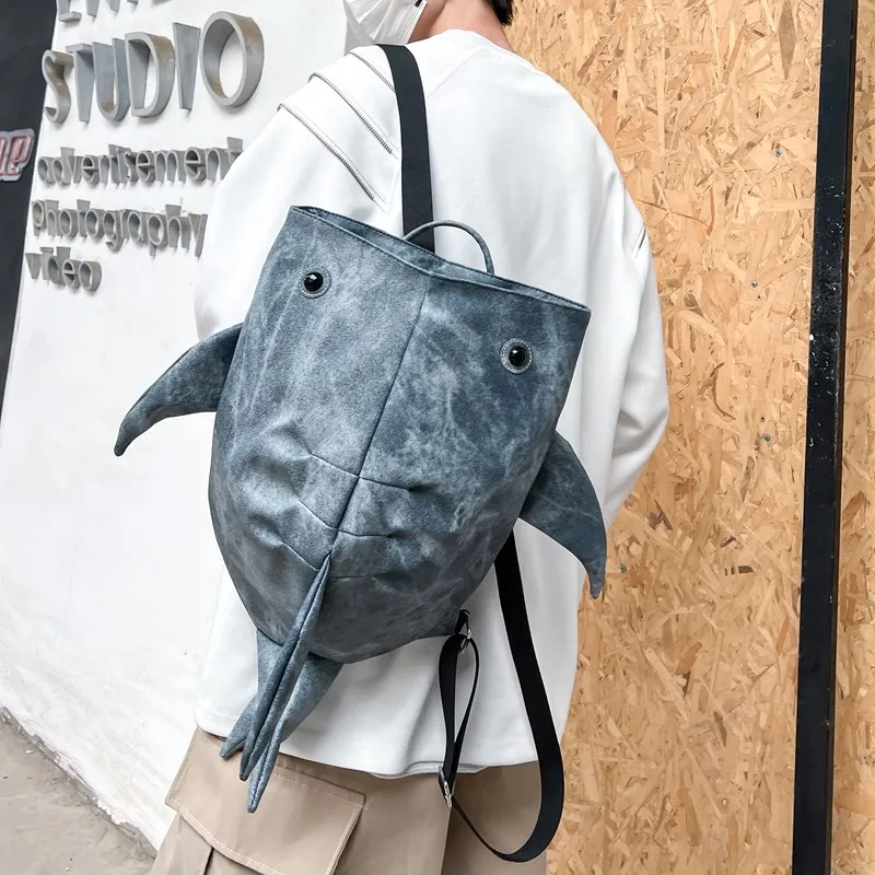 Deli Bear Oxford Backpack Unisex Coffee \ Blue \ Light Gray \ Dark Gray-8