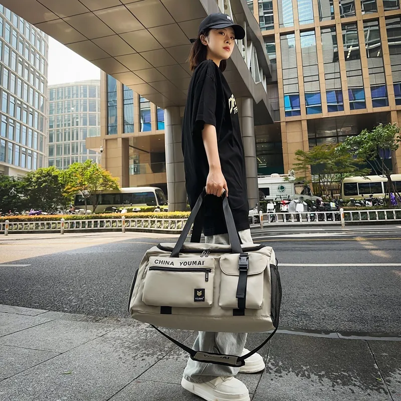 Deli Bear Nylon One Shoulder Travel Bag Unisex Multicolor-14