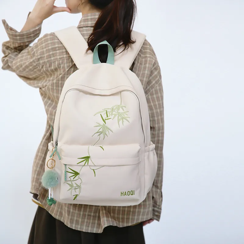 OUZIHUANG Nylon Backpack Large Size Unisex Multicolor-8