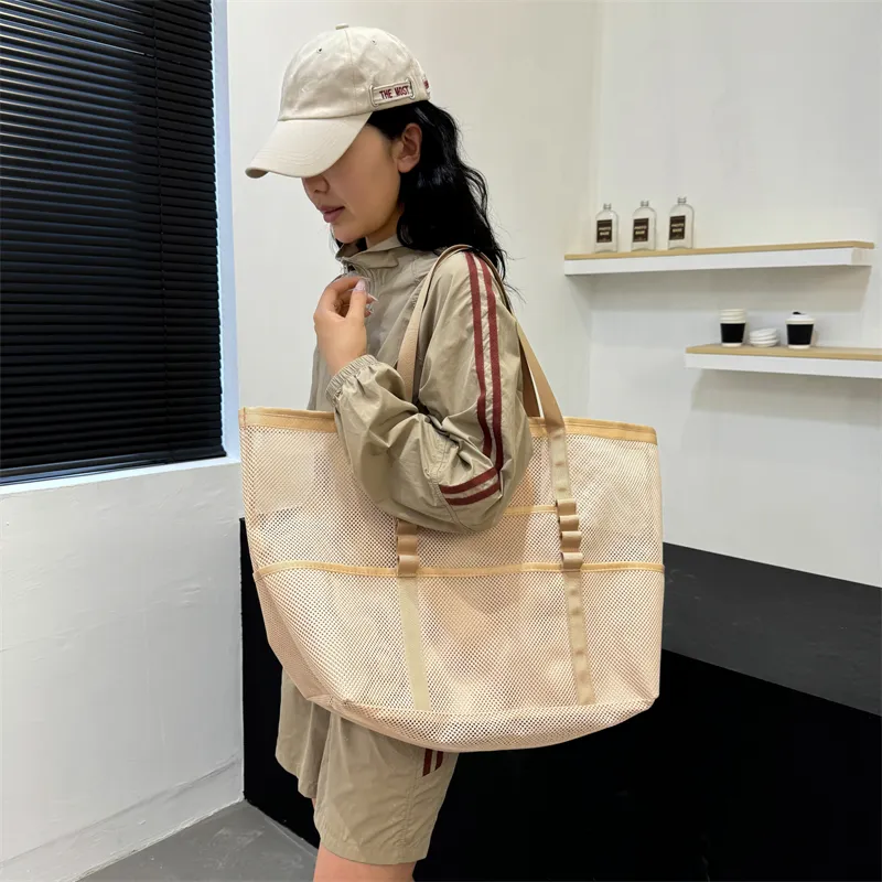 Deli Bear Oxford Shoulder Bag Regular Women's Black/Pink/Orange/Gray/Khaki-24