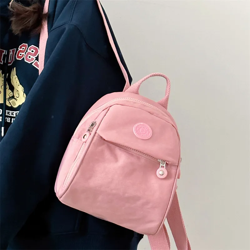 Deli Bear Polyester Backpack Small Size Women's Purple/Black/Pink/Green-14