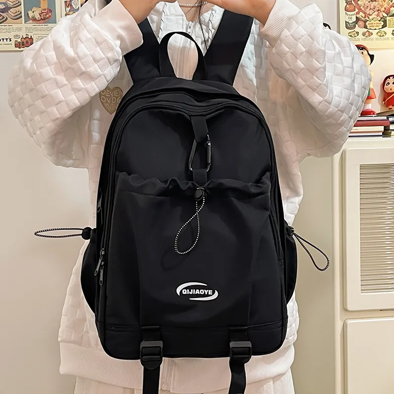 Deli Bear Polyester Laptop Backpack Regular Unisex White/Pink/Black-19