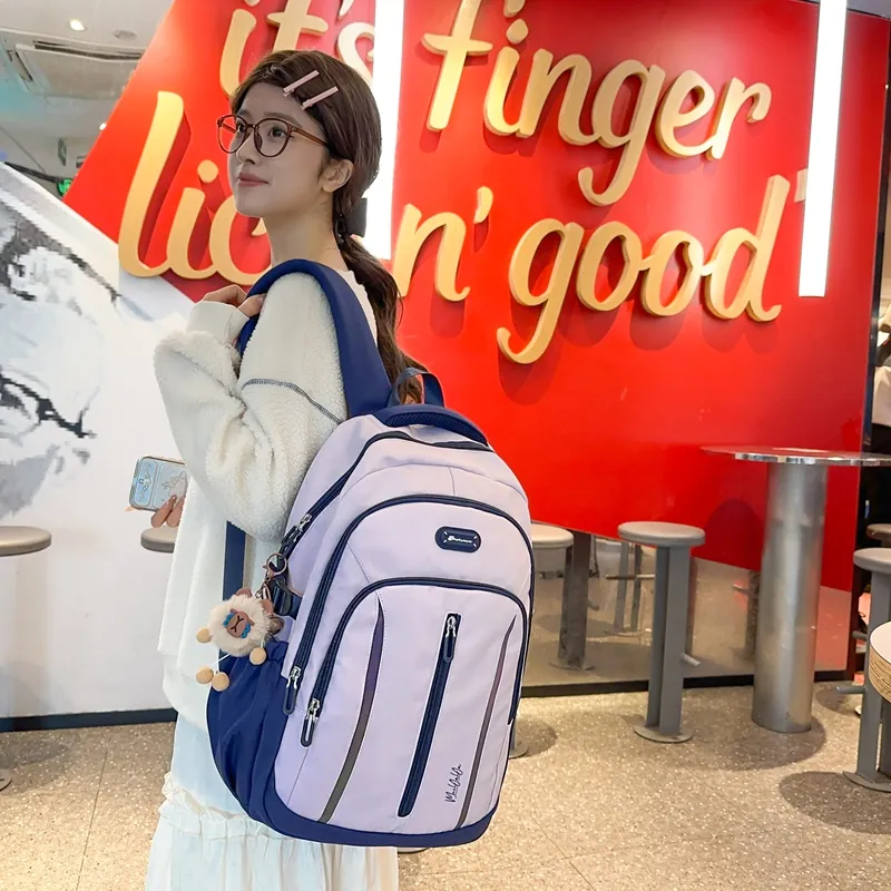 OUZIHUANG Nylon Backpack Regular Women's Multicolor-9