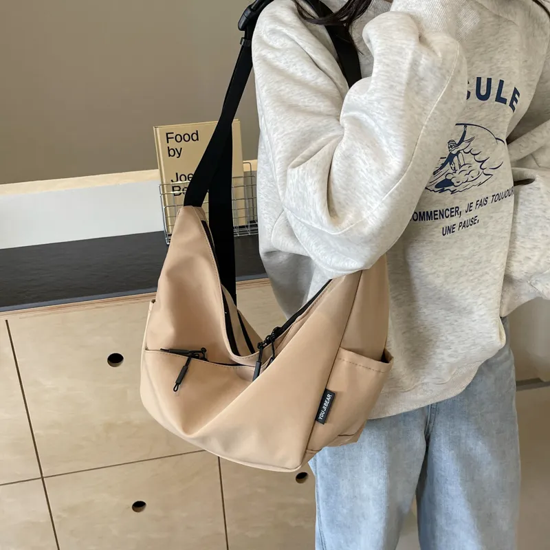 OUZIHUANG Nylon Fabric Crossbody Bag, Shoulder Bag Regular Unisex Multicolor-27