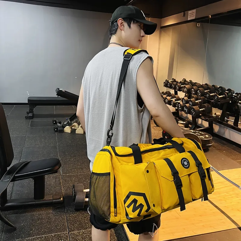 Deli Bear Oxford Travel Gym Bag Unisex Black/Pink/Gray/White/Yellow/Purple/Red/Turquoise-24