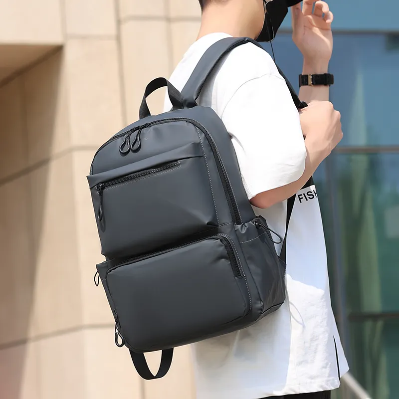 Tong Tong Rabbit Oxford Fabric Backpack Men's Black/Gray/Blue-7