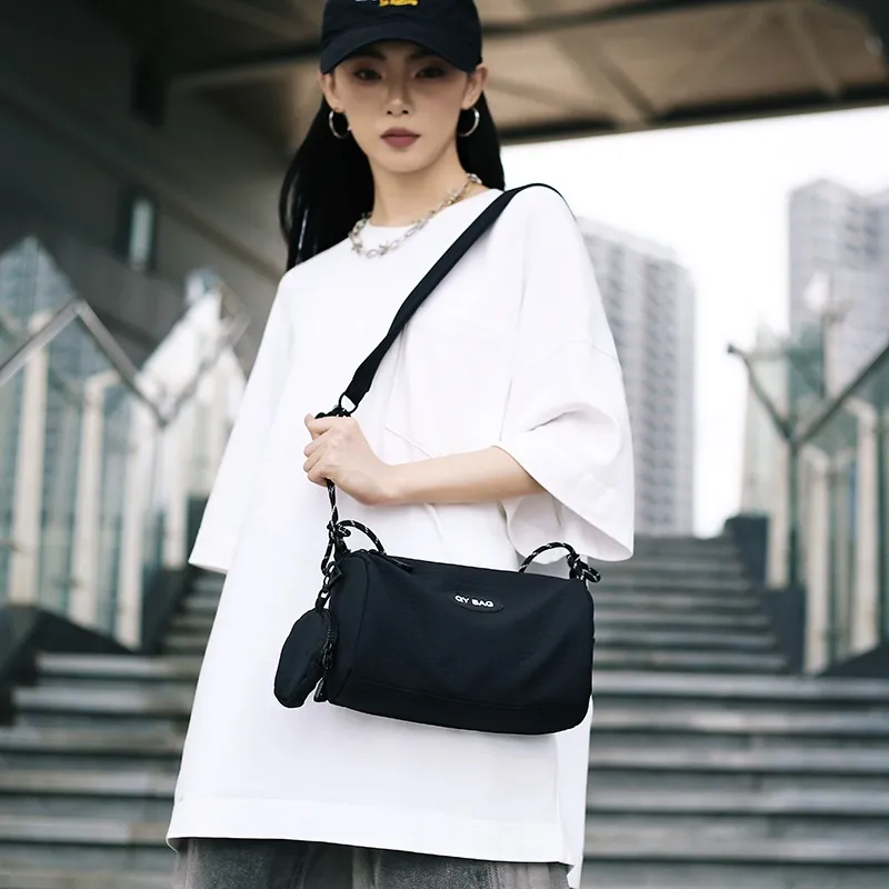 Tong Tong Rabbit Nylon Shoulder Bag Unisex Multicolor-1