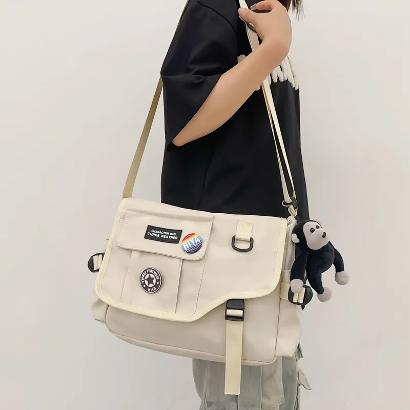OUZIHUANG Nylon Shoulder Bag Unisex-6