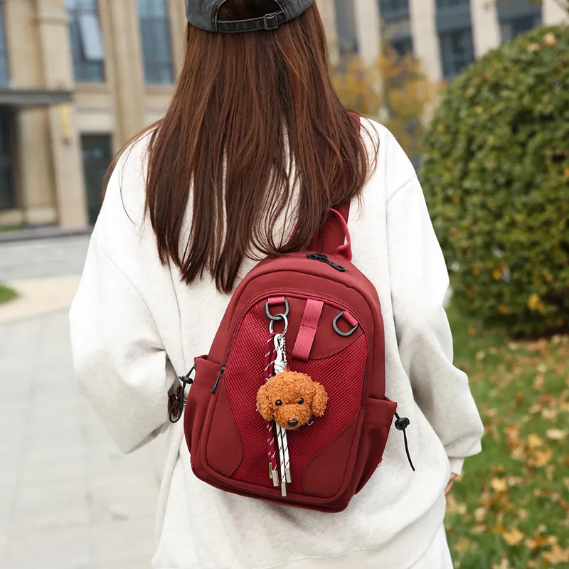 Tong Tong Rabbit Oxford Backpack Unisex Black/Green/Red/Beige-9