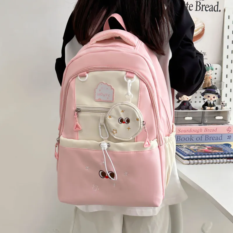 Tong Tong Rabbit Nylon Backpack Large Size Unisex Multicolor-2