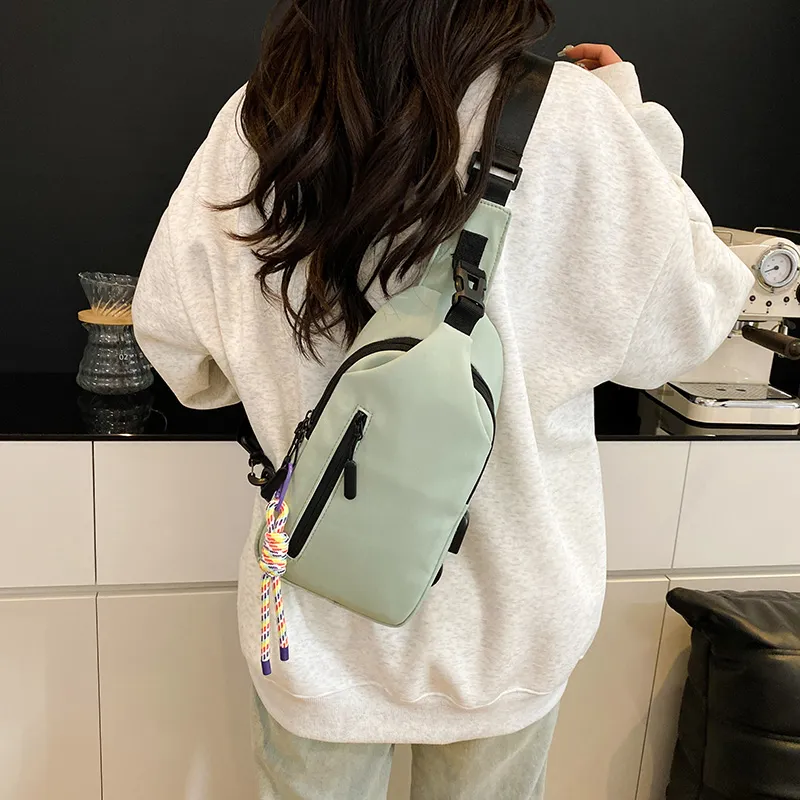 Deli Bear Nylon Fabric One Shoulder Sling Bag Unisex Multicolor-16