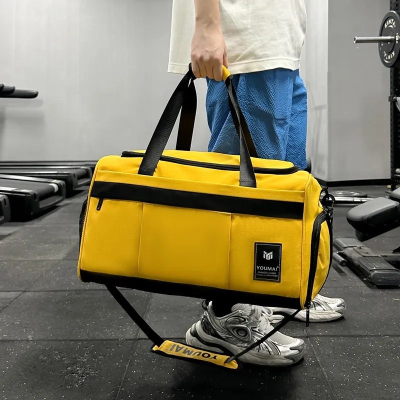 Deli Bear Nylon Gym Bag Unisex Black/Pink/Gray/Red/Yellow/Blue/Turquoise-24