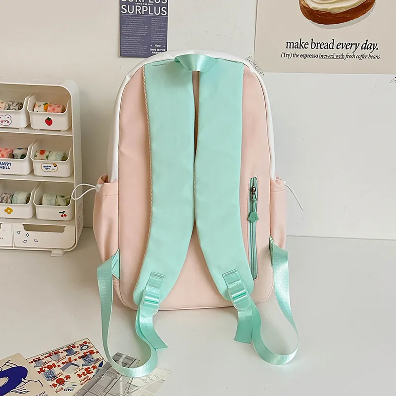 Tong Tong Rabbit Nylon Backpack Unisex Multicolor-4
