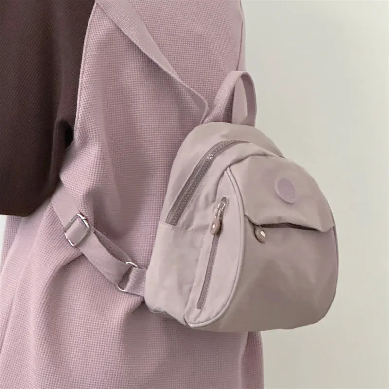 Deli Bear Polyester Backpack Small Size Women's Purple/Black/Pink/Green-1
