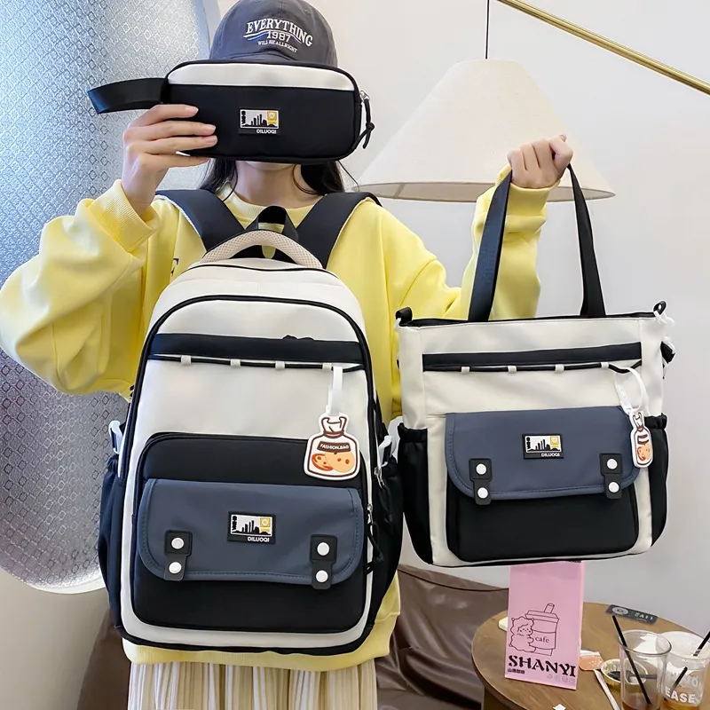 OUZIHUANG Nylon Combo Set Medium Size Unisex Multicolor-6