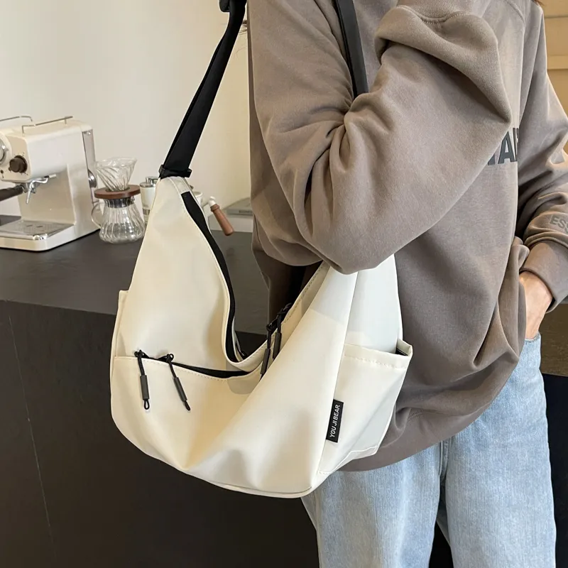 OUZIHUANG Nylon Fabric Crossbody Bag, Shoulder Bag Regular Unisex Multicolor-4