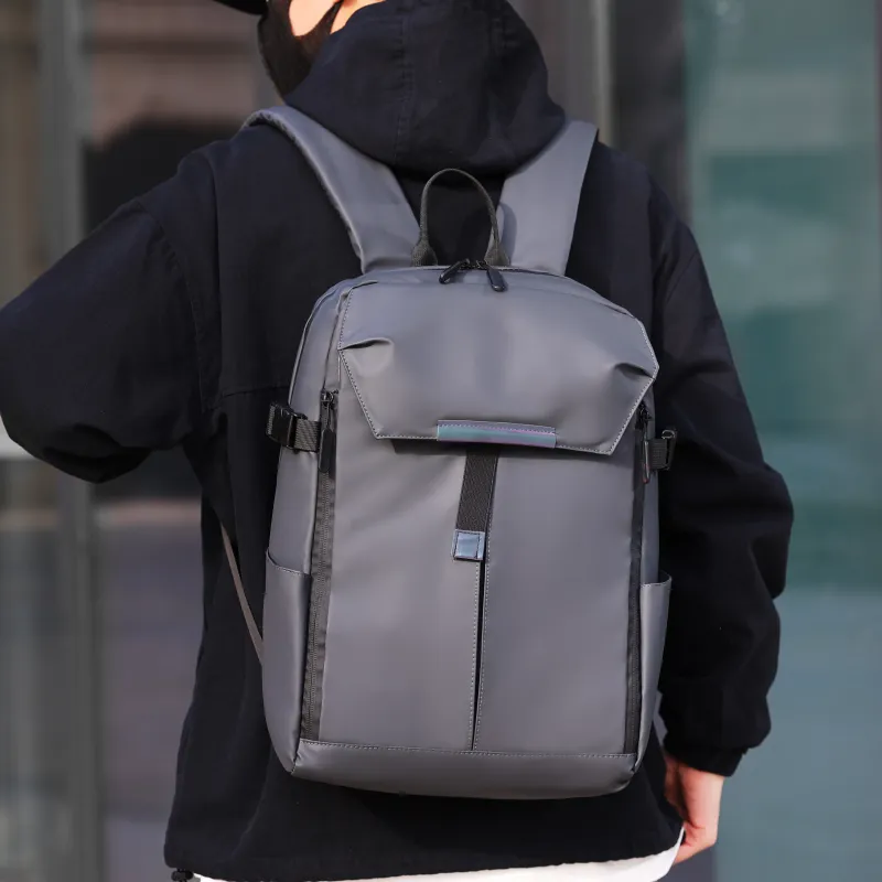 Tong Tong Rabbit Oxford Backpack Men's Black/Blue/Gray-11
