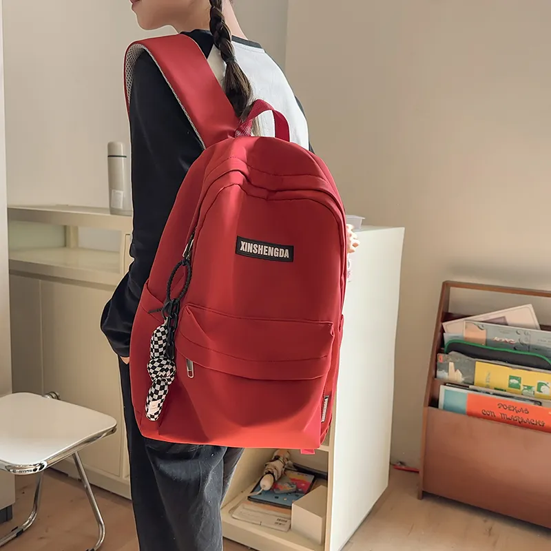 Tong Tong Rabbit Nylon Backpack Regular Women's Black/White/Red/Khaki/Blue-11