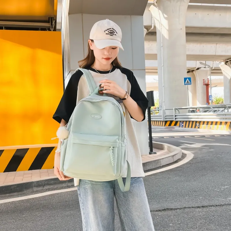 Tong Tong Rabbit Nylon Backpack Large Size Unisex Multicolor-17