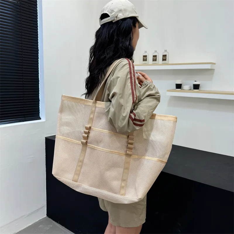 Deli Bear Oxford Shoulder Bag Regular Women's Black/Pink/Orange/Gray/Khaki-22