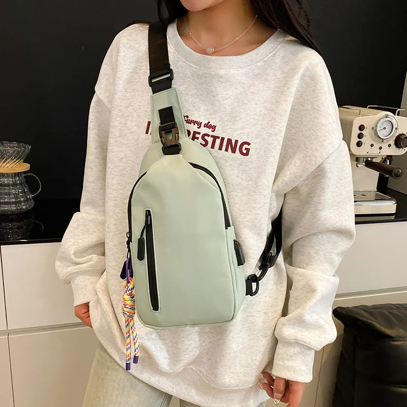 Deli Bear Nylon Fabric One Shoulder Sling Bag Unisex Multicolor-17