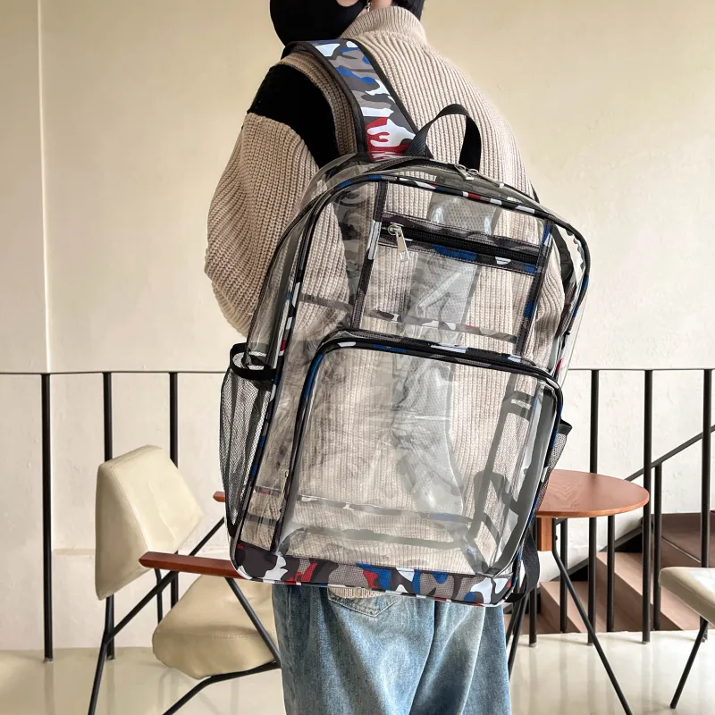 Tong Tong Rabbit Plastic Film Backpack Regular Unisex Multicolor-11
