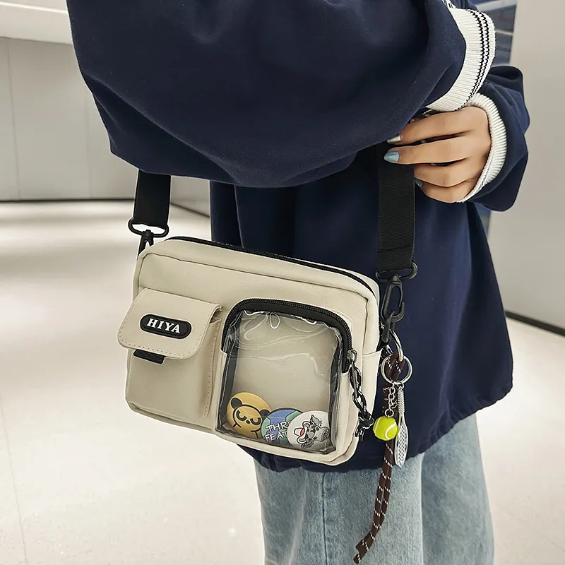 OUZIHUANG Nylon Shoulder Bag Unisex Multicolor-9