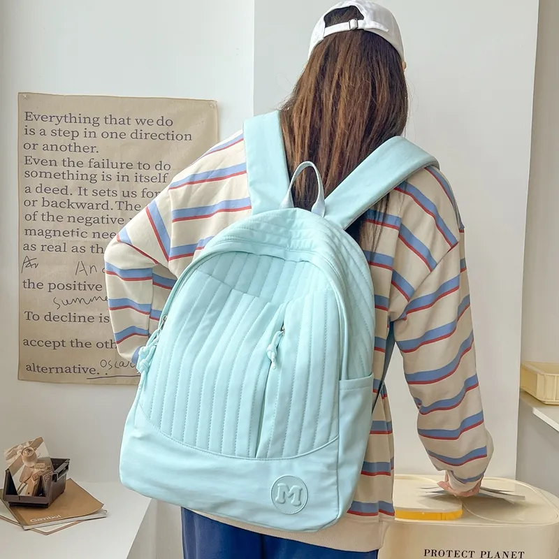 Deli Bear Nylon Fabric Backpack Regular Unisex Multicolor-23